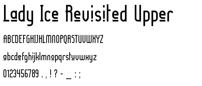 Lady Ice Revisited Upper font